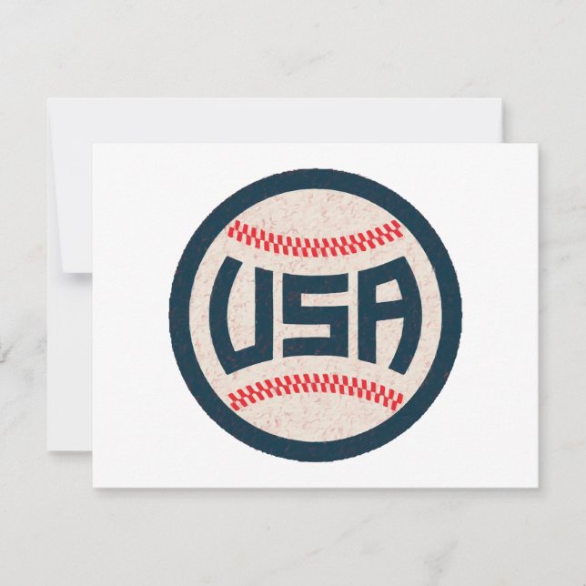 US-amerikanisches Baseballteam Dankeskarte (Vorderseite)