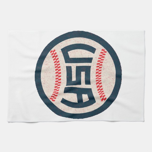 US-amerikanisches Baseballteam Geschirrtuch (Horizontal)