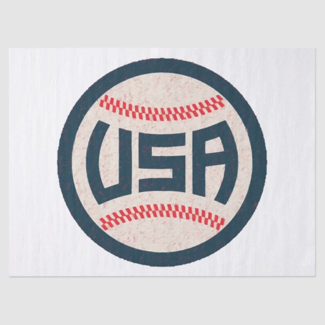 US-amerikanisches Baseballteam Seidenpapier (Vorderseite)