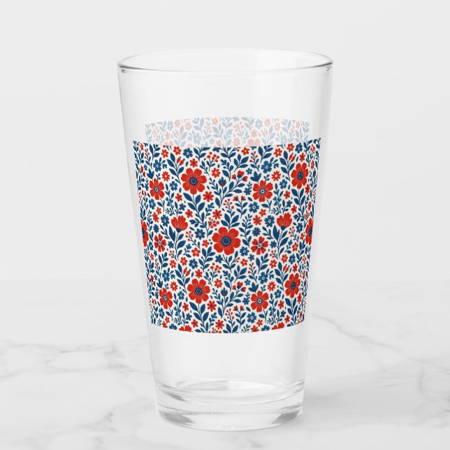 US-amerikanisches Blumenmuster Glas (Vorderseite)