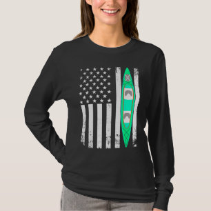 US-amerikanisches Flagge-Kajak-Sport patriotisches T-Shirt