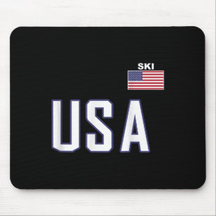 US-amerikanisches Flaggenskiteam Coole Skiausrüstu Mousepad