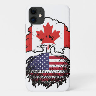 US-amerikanisches kanadisches Tree-Roots-Flag Case-Mate iPhone Hülle
