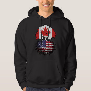 US-amerikanisches kanadisches Tree-Roots-Flag Hoodie