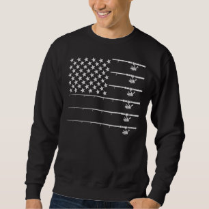 US-Angler-Flag Stolz auf Angler-Vater Vatertag g Sweatshirt