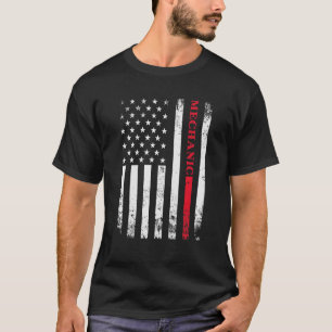 US-Arbeiter mit distressed Flagge Automechaniker A T-Shirt