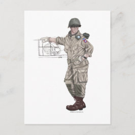 US-Armee 82. Im Flugzeug (WW2) Postkarte