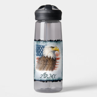 US-Armee-Flagge & Adler Trinkflasche