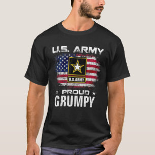 US-Armee stolz auf Grumpy mit amerikanischer Flagg T-Shirt
