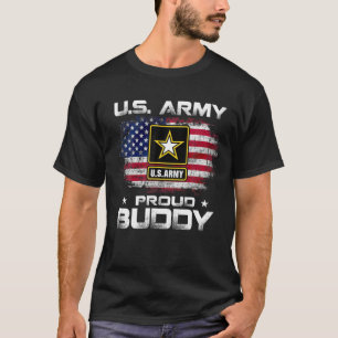 US-Armee stolz Buddy mit amerikanischer Flagge Ges T-Shirt