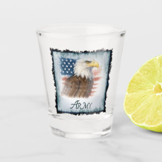 US-Armeeflagge & Adler Schnapsglas