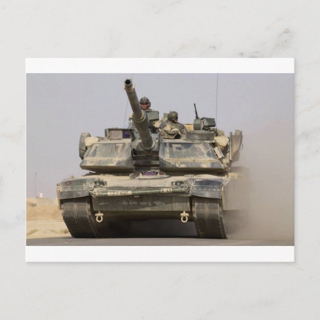 US_Army_M1A1_Abrams_main_fight_tank Postkarte (Vorderseite)