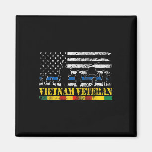 US Army Vietnam Veteran American Flag Soldier Vie Magnet