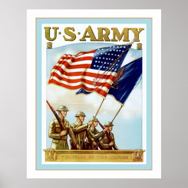 US Army~Vintager Weltkrieg 2 Poster (Vorne)