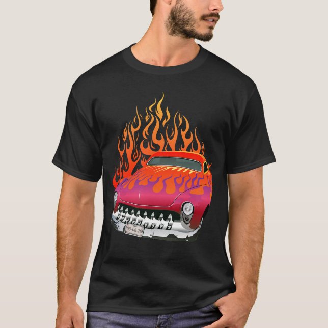 US-Autoflamme Hot Rod Muscarvinta T-Shirt (Vorderseite)
