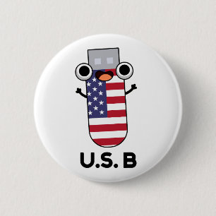 US B Funny United Staaten Pub Button