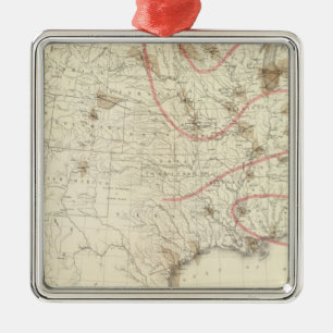 US-Barometer Silbernes Ornament