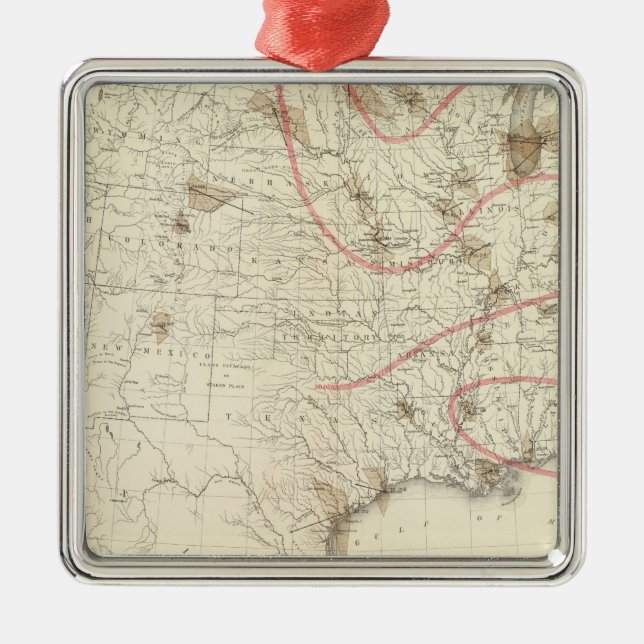 US-Barometer Silbernes Ornament (Vorne)