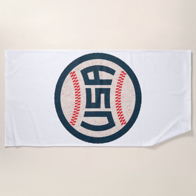 US-Baseballnationalmannschaft Strandtuch (Vorderseite)