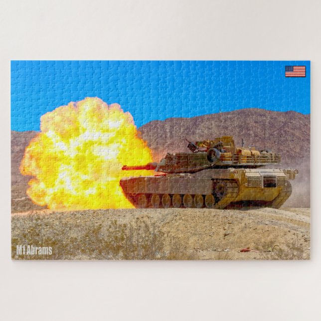US-BATTLE TANK - M1 ABRAMS (20 x 30 Zoll) Puzzle (Horizontal)