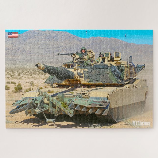 US-BATTLE TANK - M1 ABRAMS (20 x 30 Zoll) Puzzle (Horizontal)
