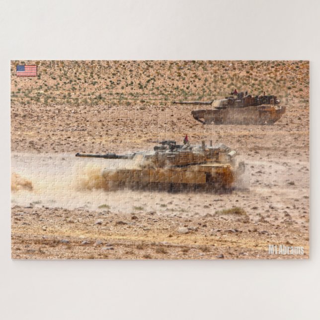 US-BATTLE TANK - M1 ABRAMS (20 x 30 Zoll) Puzzle (Horizontal)