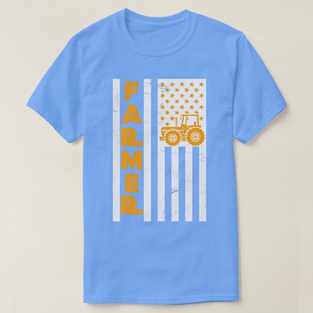US-Bauer für Flaggen T-Shirt (Design vorne)