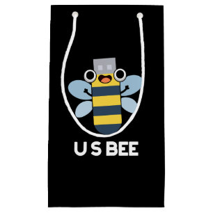 US Bees Funny USB Technical Pun Dark BG Kleine Geschenktüte
