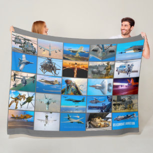 US-BEKÄMPFUNG DER LUFTFAHRT "MONTAGE" FLEECEDECKE