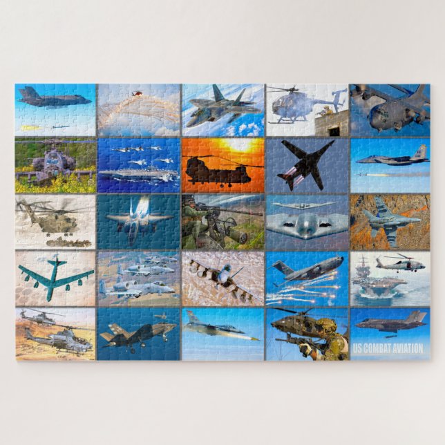 US-BEKÄMPFUNG DER LUFTFAHRT "MONTAGE" PUZZLE (Horizontal)
