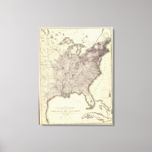 US-Bevölkerung 1850 Leinwanddruck