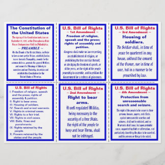 US-Bill-of-Rights-Taschenbroschüre Flyer