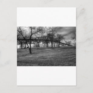 US, Brücke auf Port Arthur, TX. Schwarzweiss. Postkarte