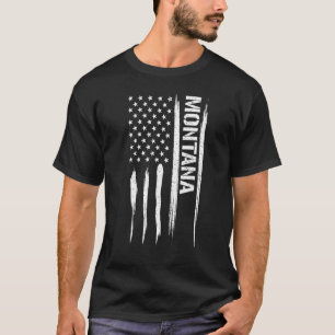 US-Bundesstaat Montana - Amerikanische Flagge Sprü T-Shirt