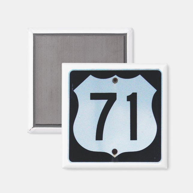 US-Bundesstraße 71 Magnet (Vorderseite/Rückseite)