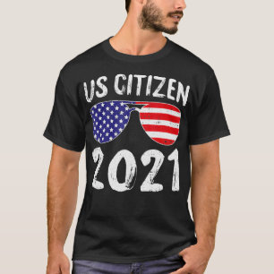 US-Bürger 2021 4. Juli Coole amerikanische Flagge  T-Shirt