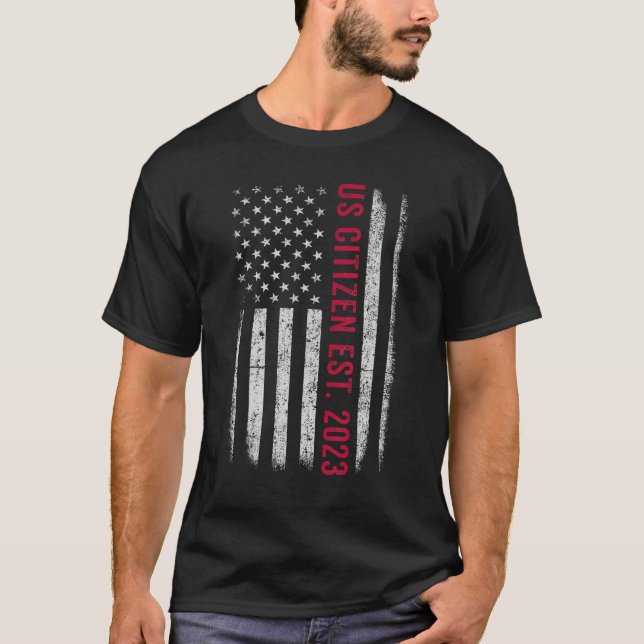 US-Bürger Est 2023 Shirt Bürgerschaft New USA Citi (Vorderseite)