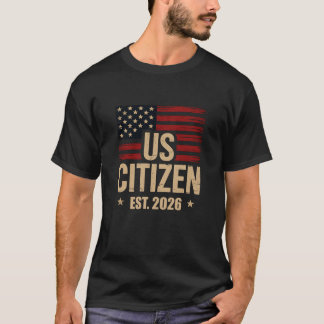 US-Bürger EST 2026 Patriotisches Amerikanisches Fl T-Shirt
