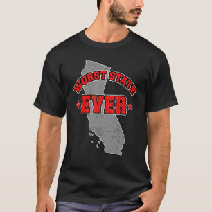 US-Bürger Stolz Amerika Landkarte schlimmsten Staa T-Shirt