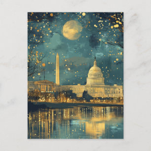 US Capitol Hill Weihnachtspostkarte Vintage Postkarte