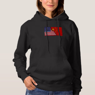 US-China Vintage Flagge für chinesische Amerikaner Hoodie