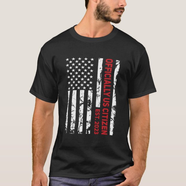 Us Citizen Est 2023 New American Citizenship Test T-Shirt (Vorderseite)