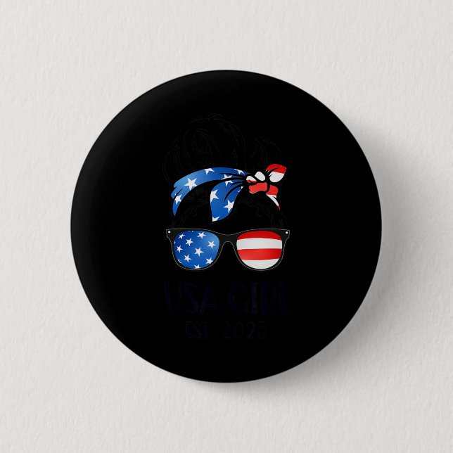 Us Citizen Est 2025 New Citizenship American Usa G Button (Vorderseite)