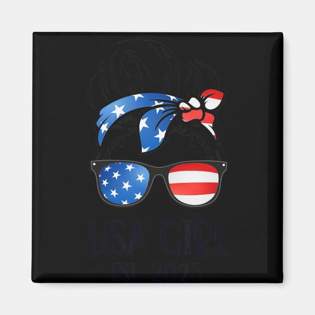 Us Citizen Est 2025 New Citizenship American Usa G Magnet (Vorne)