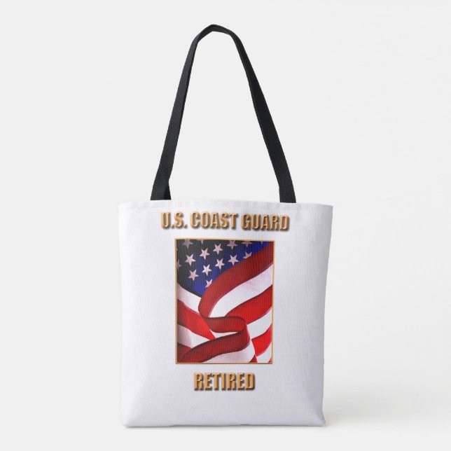 US Coast Guard All-over-Print Tote Bag, Mittel (Rückseite)