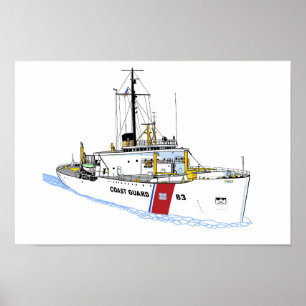 US Coast Guard Cutter Mackinaw (WAGB-83) Mitte der Poster
