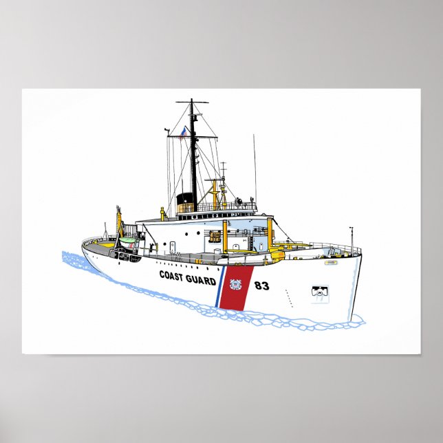 US Coast Guard Cutter Mackinaw (WAGB-83) Mitte der Poster (Vorne)