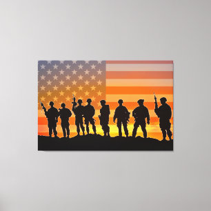 US COMBAT SQUAD 32x48 Leinwanddruck