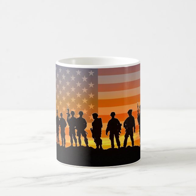US COMBAT SQUAD FLAG KAFFEETASSE (Mittel)
