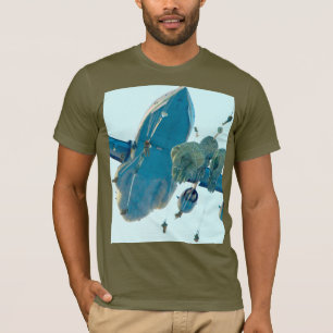 US COMBAT SQUAD - US-Im Flugzeug Fallschirmjäger T-Shirt